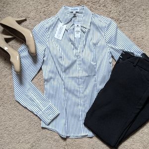 NWT Express Striped Button Down Shirt
